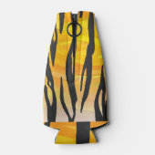 Tijger, zwart en Oranje afdrukken Flesjeskoeler (Achterkant)