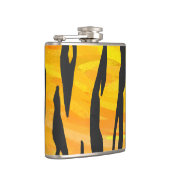 Tijger, zwart en Oranje afdrukken Heupfles (Rechts)