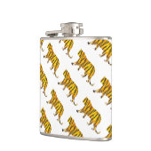 Tijger, zwart en Oranje afdrukken Heupfles (Links)