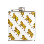 Tijger, zwart en Oranje afdrukken Heupfles (Voorkant)