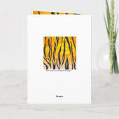Tijger, zwart en Oranje afdrukken Kaart (Achterkant)