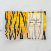 Tijger, zwart en Oranje afdrukken Kaart (Binnen)