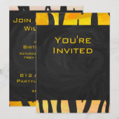 Tijger, zwart en Oranje afdrukken Kaart (Voorkant / Achterkant)