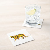 Tijger, zwart en Oranje afdrukken Kartonnen Onderzetters (Insitu)