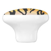 Tijger, zwart en Oranje afdrukken Keramische Knop (Zijkant)