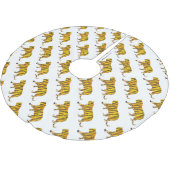 Tijger, zwart en Oranje afdrukken Kerstboom Rok (Gekanteld)