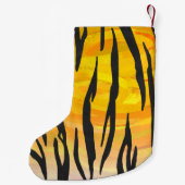 Tijger, zwart en Oranje afdrukken Kleine Kerstsok (Achterkant)