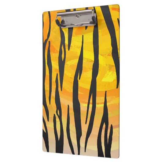 Tijger, zwart en Oranje afdrukken Klembord (Links)