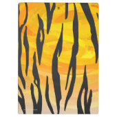 Tijger, zwart en Oranje afdrukken Klembord (Achterkant)