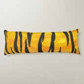 Tijger, zwart en Oranje afdrukken Lichaamskussen (Achterkant)