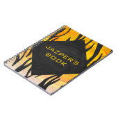 Tijger, zwart en Oranje afdrukken Notitieboek (Linkerzijde)