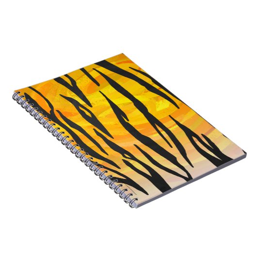 Tijger, zwart en Oranje afdrukken Notitieboek (Rechterzijde)