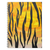 Tijger, zwart en Oranje afdrukken Notitieboek (Voorkant)