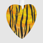 Tijger, zwart en Oranje afdrukken Ornament (voorkant)