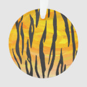 Tijger, zwart en Oranje afdrukken Ornament (voorkant)