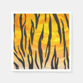 Tijger, zwart en Oranje afdrukken Servetten (Voorkant)