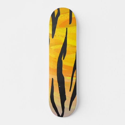 Tijger, zwart en Oranje afdrukken Skateboard (Voorkant)