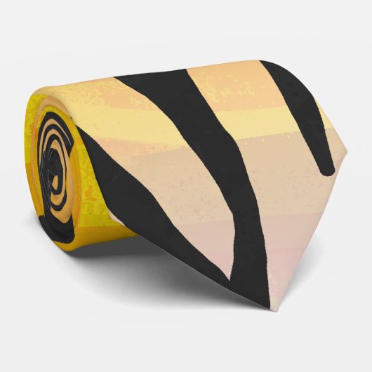 Tijger, zwart en Oranje afdrukken Stropdas (Opgerold)