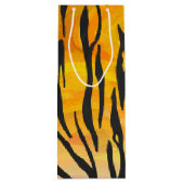 Tijger, zwart en Oranje afdrukken Wijn Cadeautas (Achterkant)