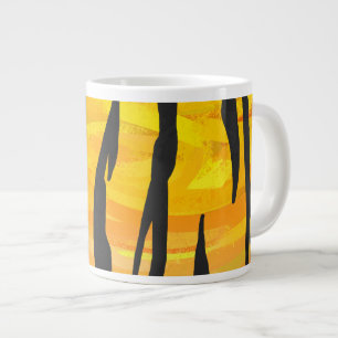Tijger Zwart en Oranje Print Grote Koffiekop