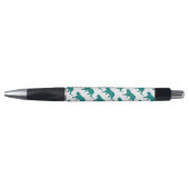 Tijger zwart en turquoise print pen (Voorkant)