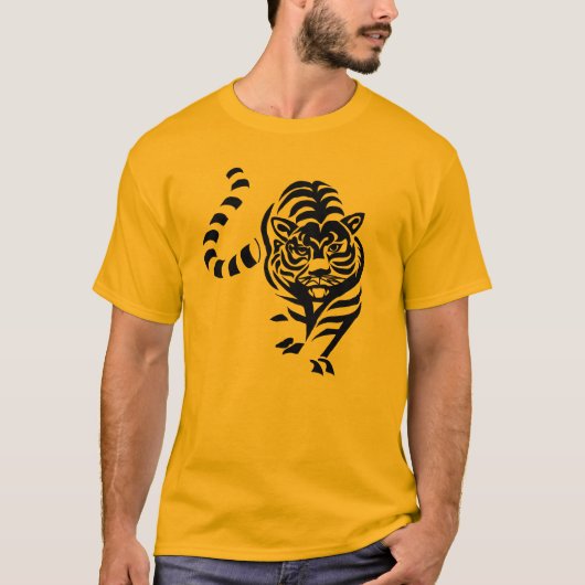 Tijger zwart-geel t-shirt (Voorkant)