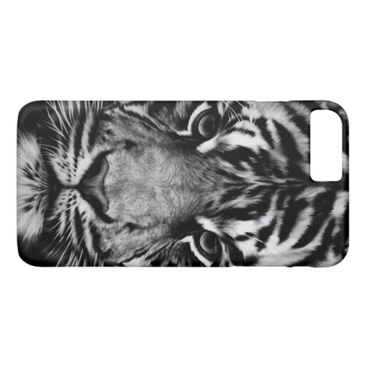 Tijger zwart-wit Case-Mate iPhone case (Achterkant (Horizontaal))