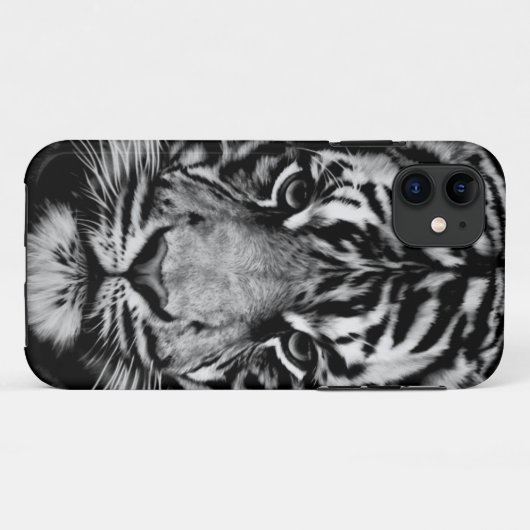 Tijger zwart-wit Case-Mate iPhone case (Achterkant (horizontaal))