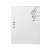 Tijger, zwart-wit, gepersonaliseerd notitieblok (Linkerzijde)