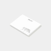 Tijger zwart-wit gepersonaliseerd post-it® notes (Schuin)