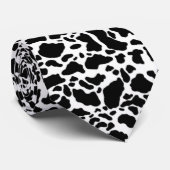 Tijger zwart-wit stijl print dier stropdas (Opgerold)