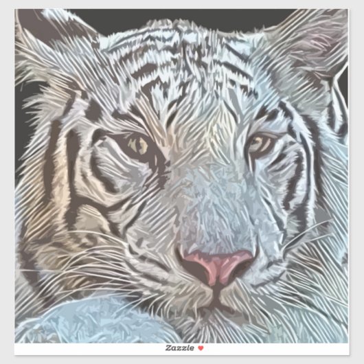 Tijger zwarte en witte, moderne laptopstickers sticker (Vel)