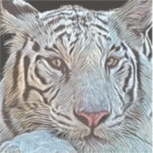 Tijger zwarte en witte, moderne laptopstickers sticker (Voorkant)