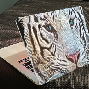 Tijger zwarte en witte, moderne laptopstickers sticker