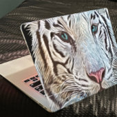 Tijger zwarte en witte, moderne laptopstickers sticker