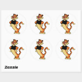 Tijger - zwarte mascotte Sticker (Vel)