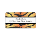 Tijgerafdrukken, tijgerstrips, afdrukken van diere etiket (Voorkant)