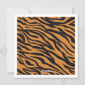 Tijgerafdrukmeisjes zestiende verjaardag uitnodige kaart (Achterkant)