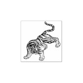  tijgerAziatische cultuur Rubberstempel (Afrduk)