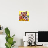 Tijgerbabywelp Poster (Thuiskantoor)
