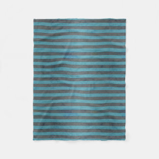 Tijgerblauw en Grijs Strepenpatroon Fleece Deken