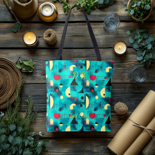 Tijgerblauw Kalme Abstract – Modern in Tijgerblauw Tote Bag