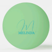 Tijgerblauw Monogram Pingpongbal (Achterkant)