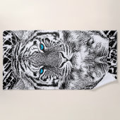 Tijgerblauw-ojadecor op een strandlaken (Voorkant)