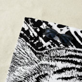 Tijgerblauw-ojadecor op een strandlaken (In situ)