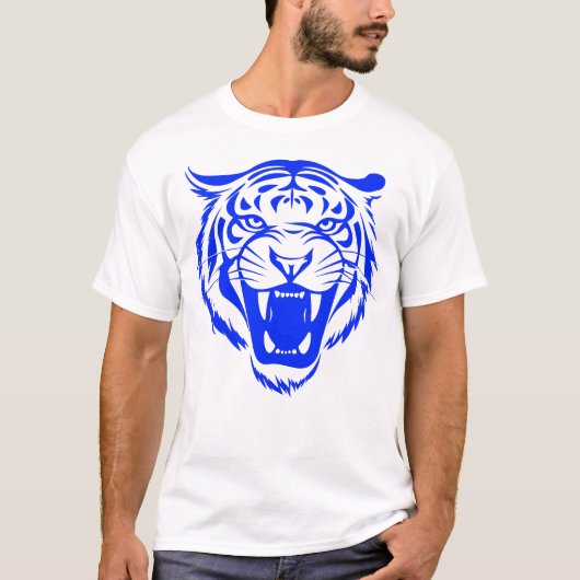 tijgerblauw t-shirt (Voorkant)