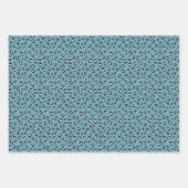 Tijgerblauwe Luipaardprint Inpakpapier Vel (Voorkant)