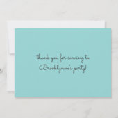 Tijgerblauwe Streep Paisley Olifant Bedankkaartjes Bedankkaart (Achterkant)