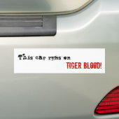 tijgerbloed bumpersticker (Op auto)