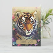 Tijgerbloem bedankkaart (Staand voorkant)